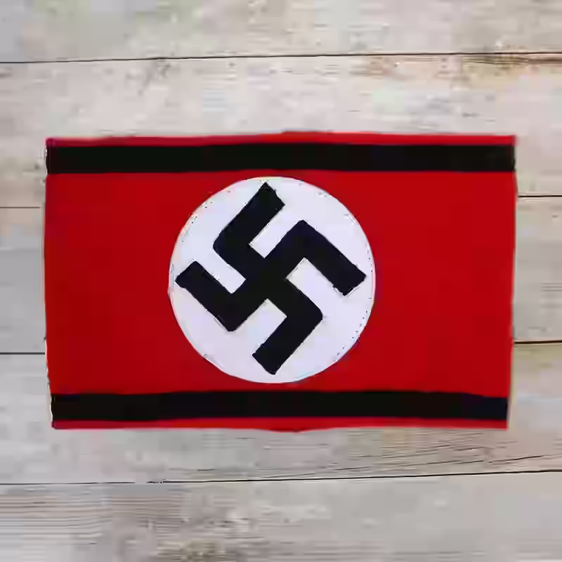 Waffen-SS Nazi Armband Waffen-SS Nazi Armband – Premium Replica, made of Machine-embroidered cotton thread on red cotton background