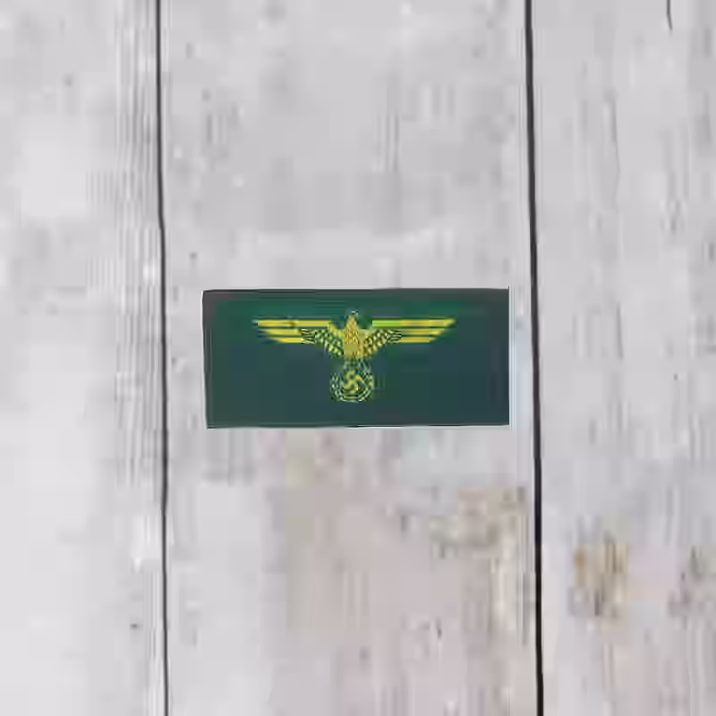 Coastal Artillery Enlisted Men's Silk Woven Cap Eagle Coastal Artillery Enlisted Men's Silk Woven Cap Eagle – Premium Replica, made of Yellow eagle on green silk background