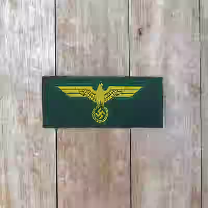 Coastal Artillery Enlisted Men's Silk Woven Breast Eagle Coastal Artillery Enlisted Men's Silk Woven Breast Eagle – Premium Replica, made of Yellow eagle on green silk background