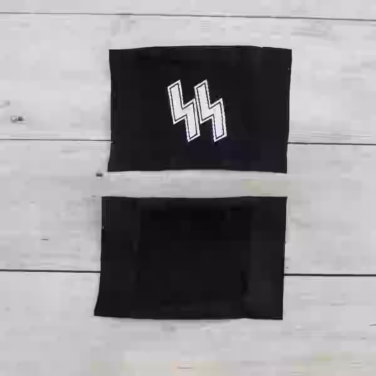 SS Enlisted Men's Rune BeVo Collar Patches SS Enlisted Men's Rune BeVo Collar Patches – Premium Replica, made of BeVo-woven white silk thread on black cotton background