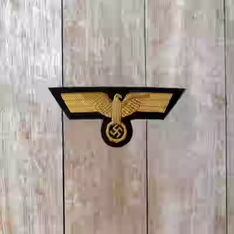 Wehrmacht Army General's Hand Embroidered Breast Eagle Wehrmacht Army General's Hand Embroidered Breast Eagle – Premium Replica, made of Gold aluminum thread embroidery on dark green wool background