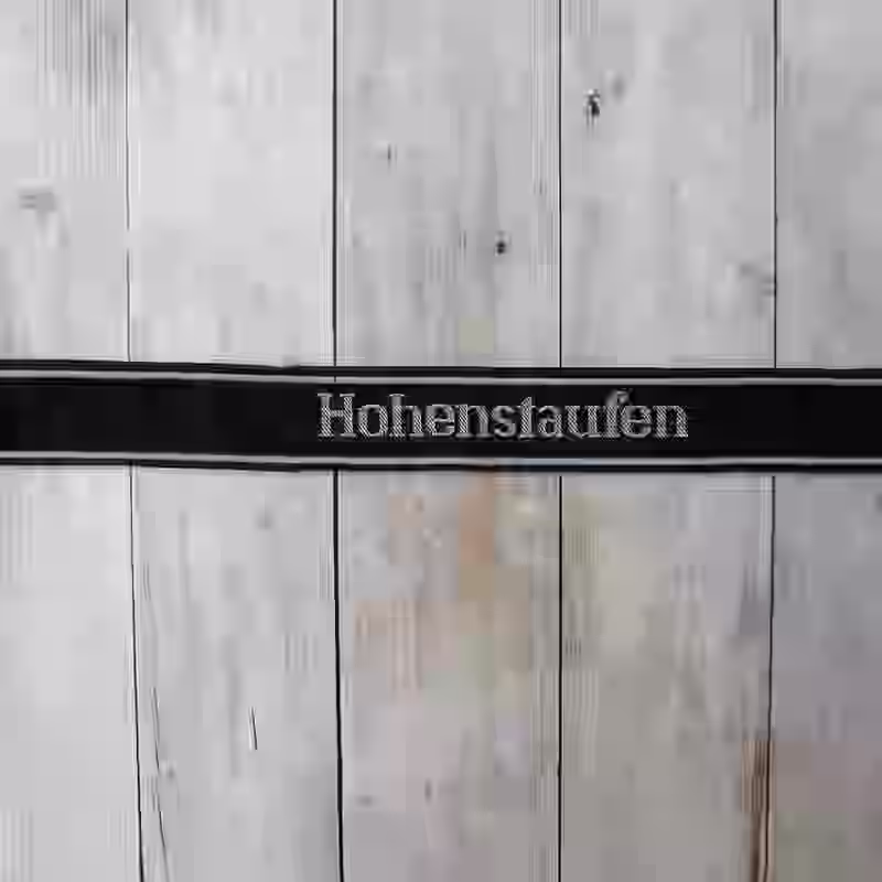 Hohenstaufen EM Cuff Title Hohenstaufen EM Cuff Title – Premium Replica, made of Black silk with hand-embroidered grey thread