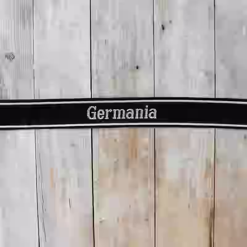 Germania EM Cuff Title Germania EM Cuff Title – Premium Replica, made of Black woven silk with hand-embroidered grey thread and reinforced border