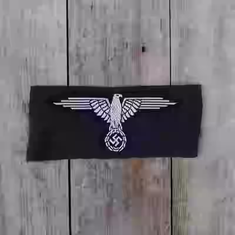 Waffen SS Enlisted Men’s Silk Woven Arm Eagle Waffen SS Enlisted Men’s Silk Woven Arm Eagle – Premium Replica, made of Black silk with woven white thread