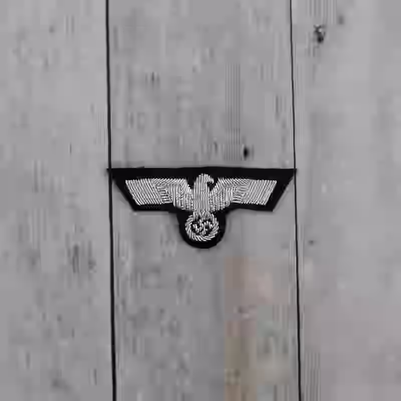 Panzer Officer's Hand Embroidered Cap Eagle Panzer Officer's Hand Embroidered Cap Eagle – Premium Replica, made of Black wool with hand-embroidered silver aluminum thread