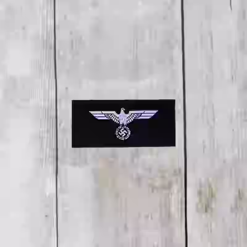 Panzer Enlisted Men's Silk Woven Cap Eagle M35 Uniform Panzer Enlisted Men's Silk Woven Cap Eagle M35 Uniform – Premium Replica, made of White thread eagle on black silk background